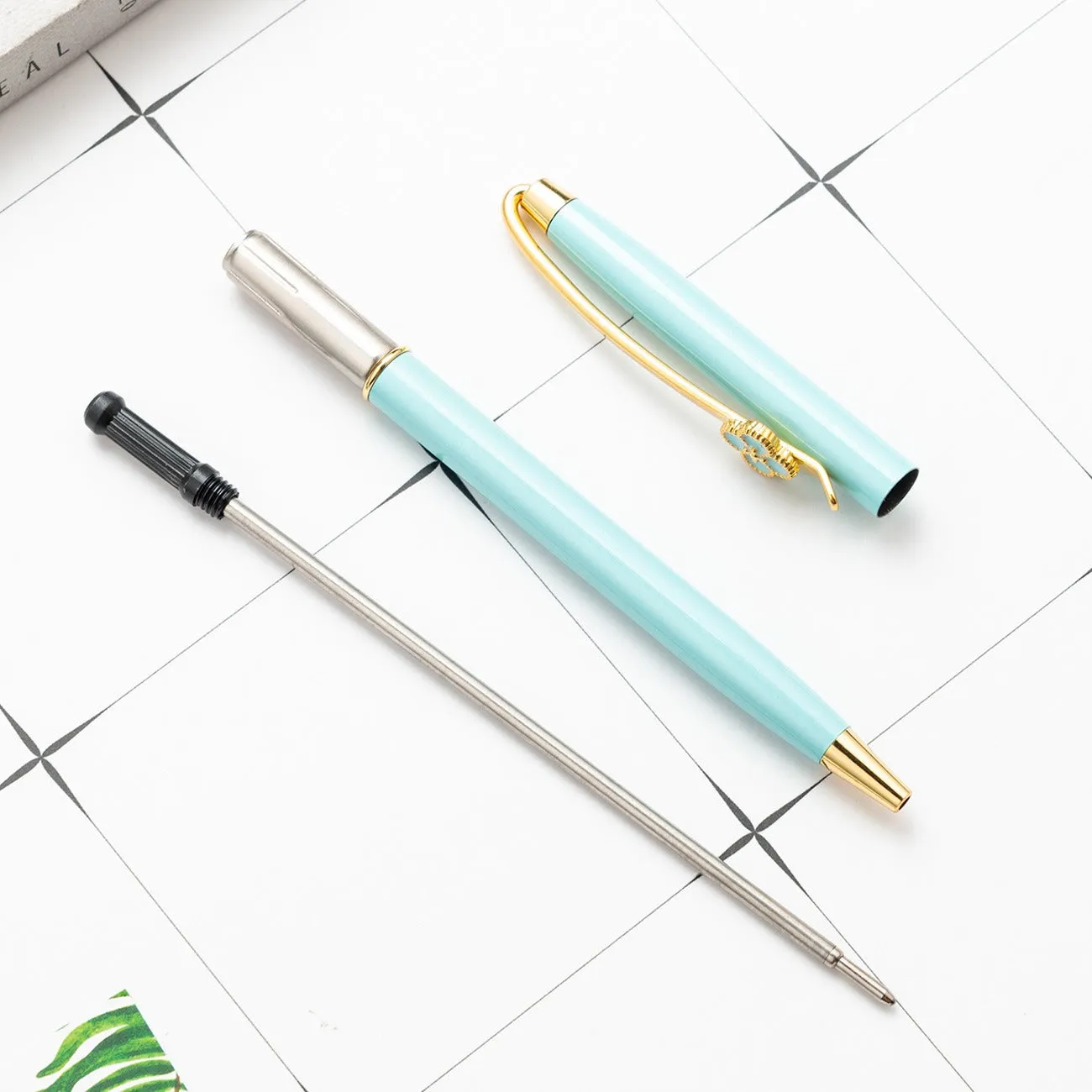 Leaf Clover Flower Metal Body Premium Ball Point Pen