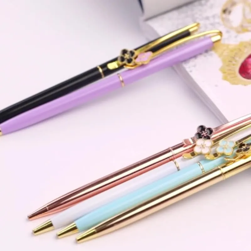 Leaf Clover Flower Metal Body Premium Ball Point Pen