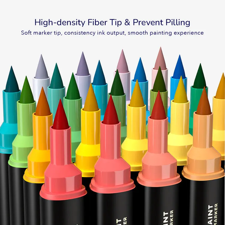 Let's Paint! Oil-based Dual Tip Marker 120 Colours