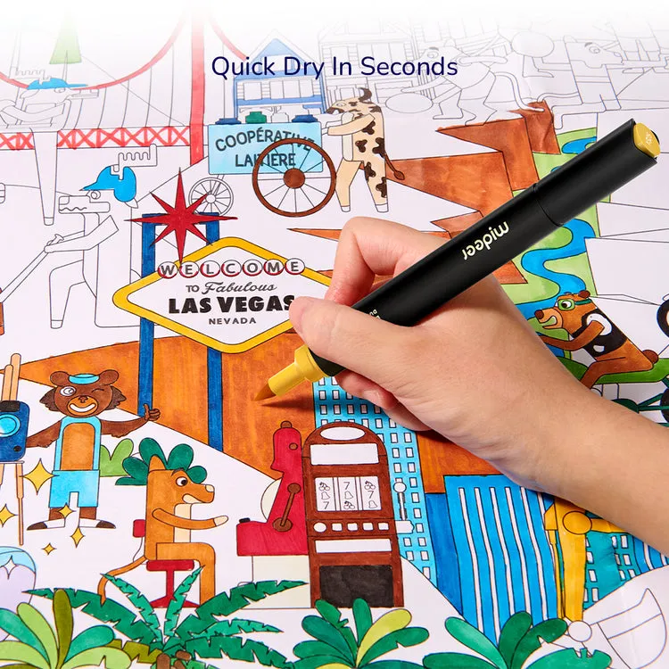 Let's Paint! Oil-based Dual Tip Marker 120 Colours