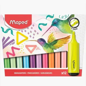 Maped Highlighter Assorted Colors - 12 Pcs.