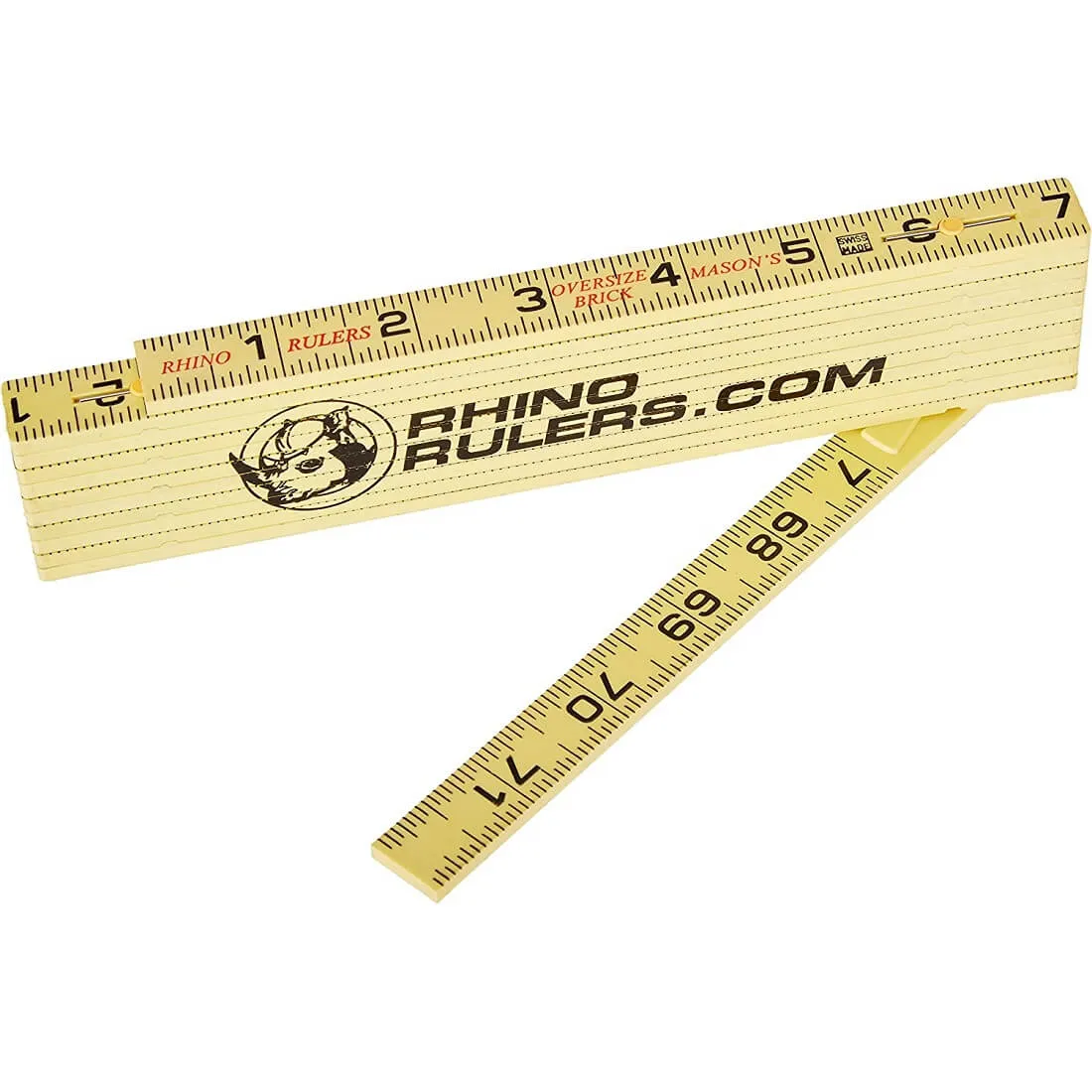 Marshalltown 16647 6' Folding Rule - Oversized Brick Spacing - Rhino Rulers