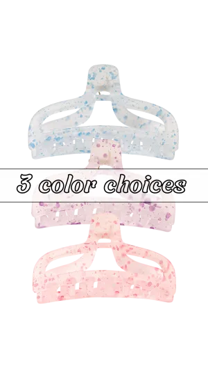 Medium Watercolor Curved Claw Clip (3 colors)
