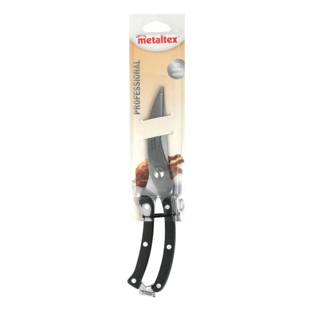Metaltex Poultry Kitchen Scissors S/S Black 25cm