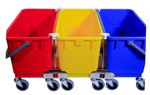 MicroNova BB-TR-DBREYE Triple BucketBinder&trade; Bucket System, Dark Blue/Red/Yellow