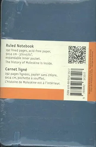 Moleskine Ruled Soft Cover Notebook Pocket Size Underwater Blue