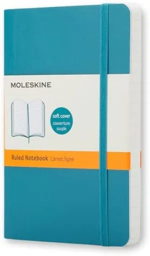 Moleskine Ruled Soft Cover Notebook Pocket Size Underwater Blue