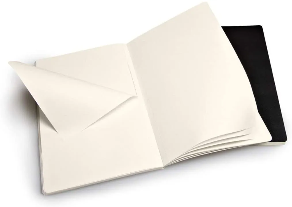 Moleskine Volant Plain Large Notebook Set of 2 Black