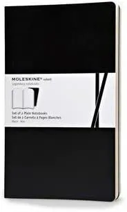 Moleskine Volant Plain Large Notebook Set of 2 Black