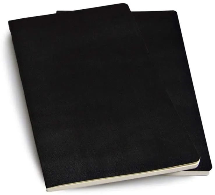 Moleskine Volant Plain Large Notebook Set of 2 Black