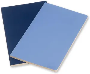 Moleskine Volant Plain Large Notebook Set of 2 Royal Blue