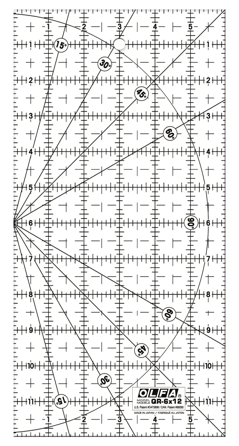 Olfa Quilting Ruler Imperial - 6x12"