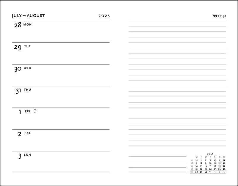 Pear Garden Ultra Verso 12-month Hardcover Week Planner 2025