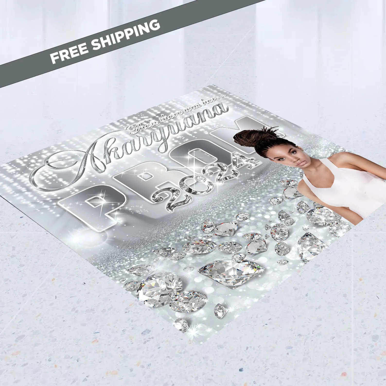 Prom Send Off Decal, Prom Sticker, Prom floor decal, Silver floor decal