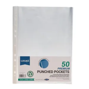 Punched Pockets A4 - Pack of 50