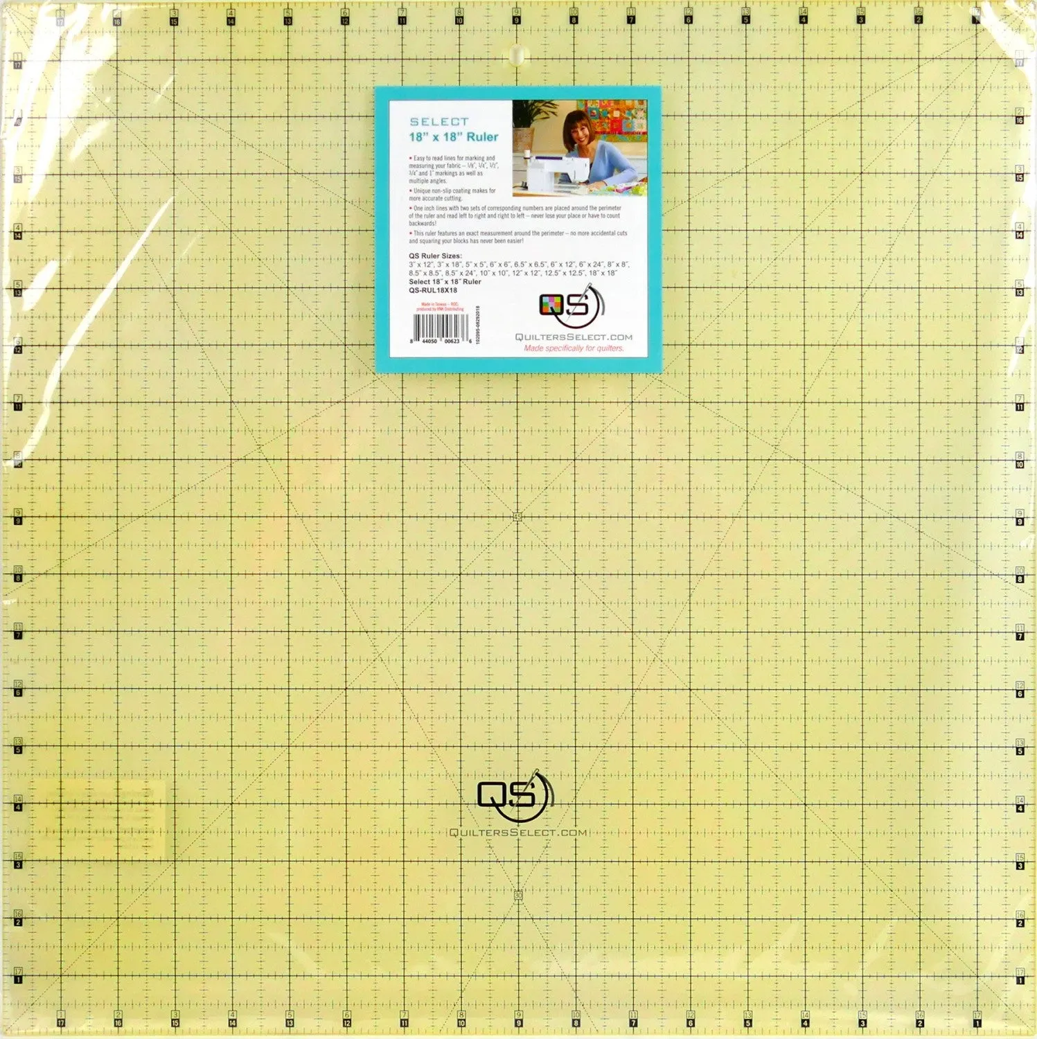 Quilters Select Non-Slip Rulers, Various sizes