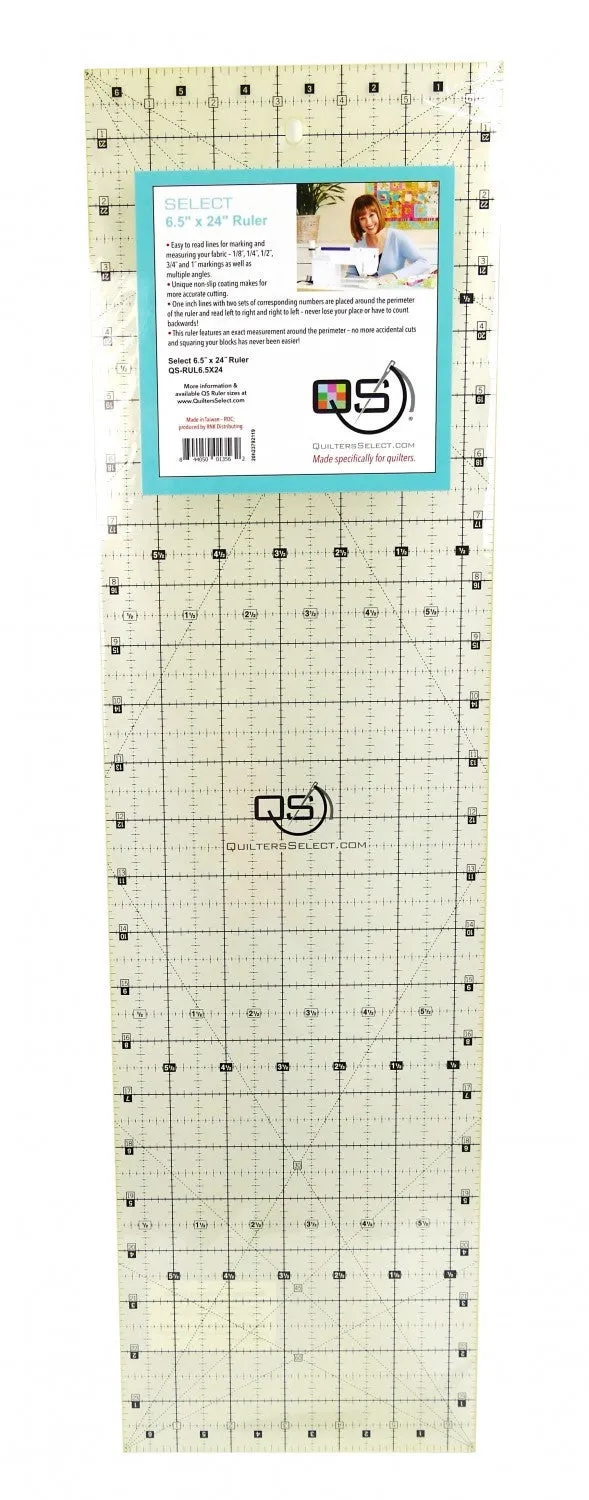 Quilters Select Non-Slip Rulers, Various sizes