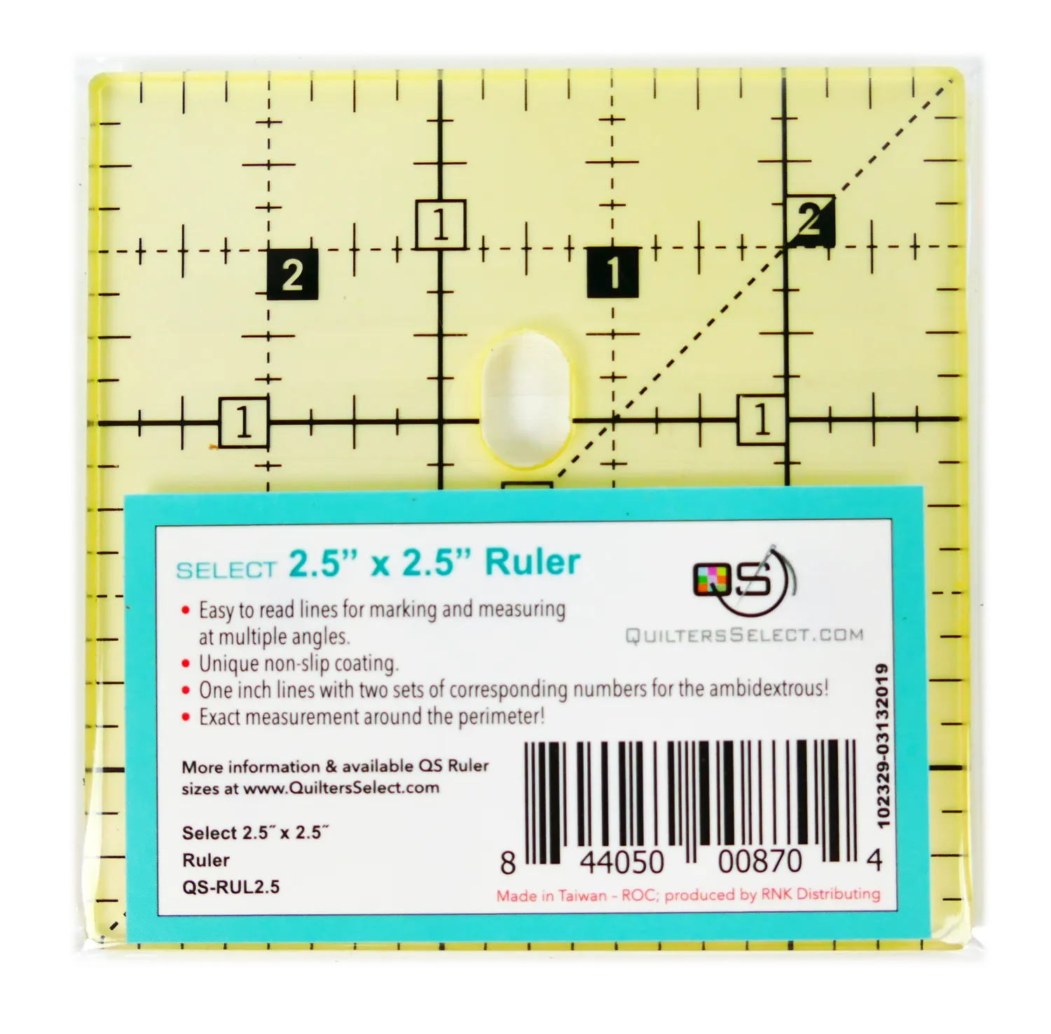 Quilters Select Rulers - 2.5" x 2.5"