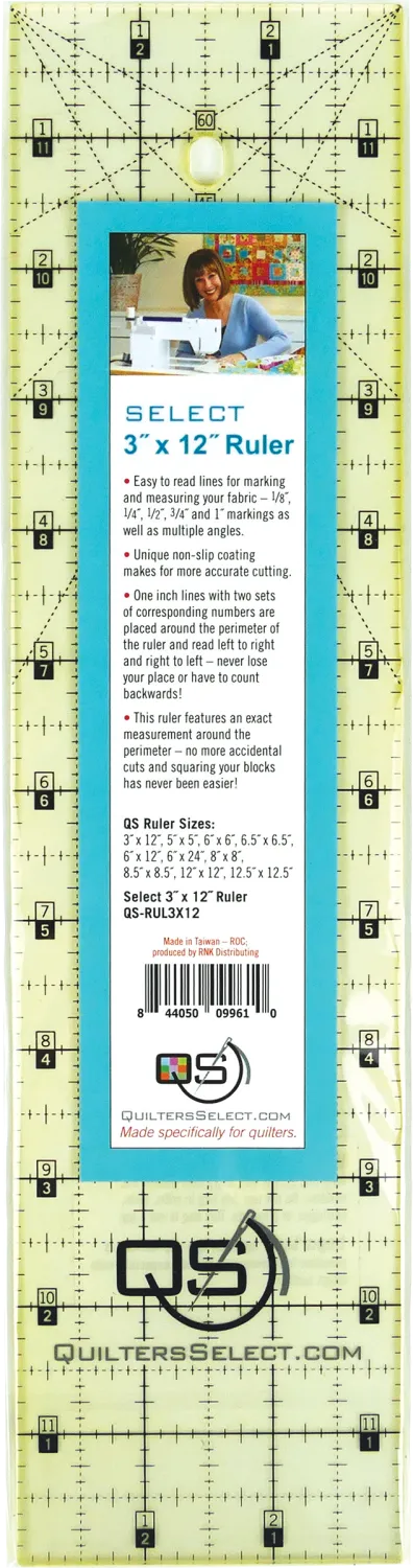 Quilters Select Rulers - 3" x 12"
