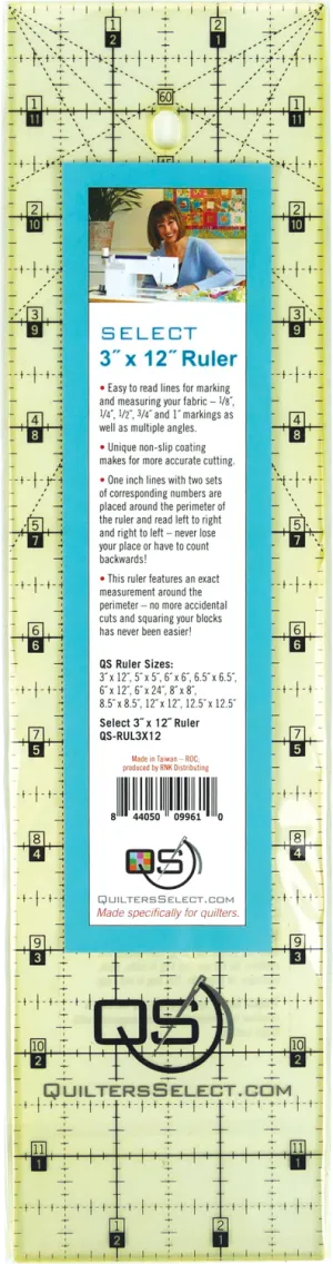 Quilters Select Rulers - 3" x 12"