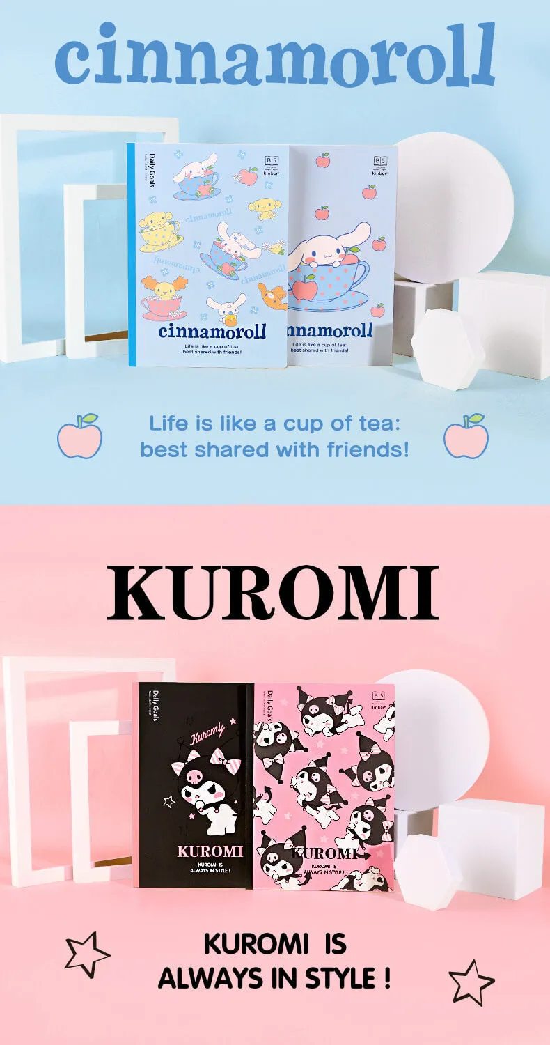 Sanrio Inspirational Quotes Ruled Notebook Set