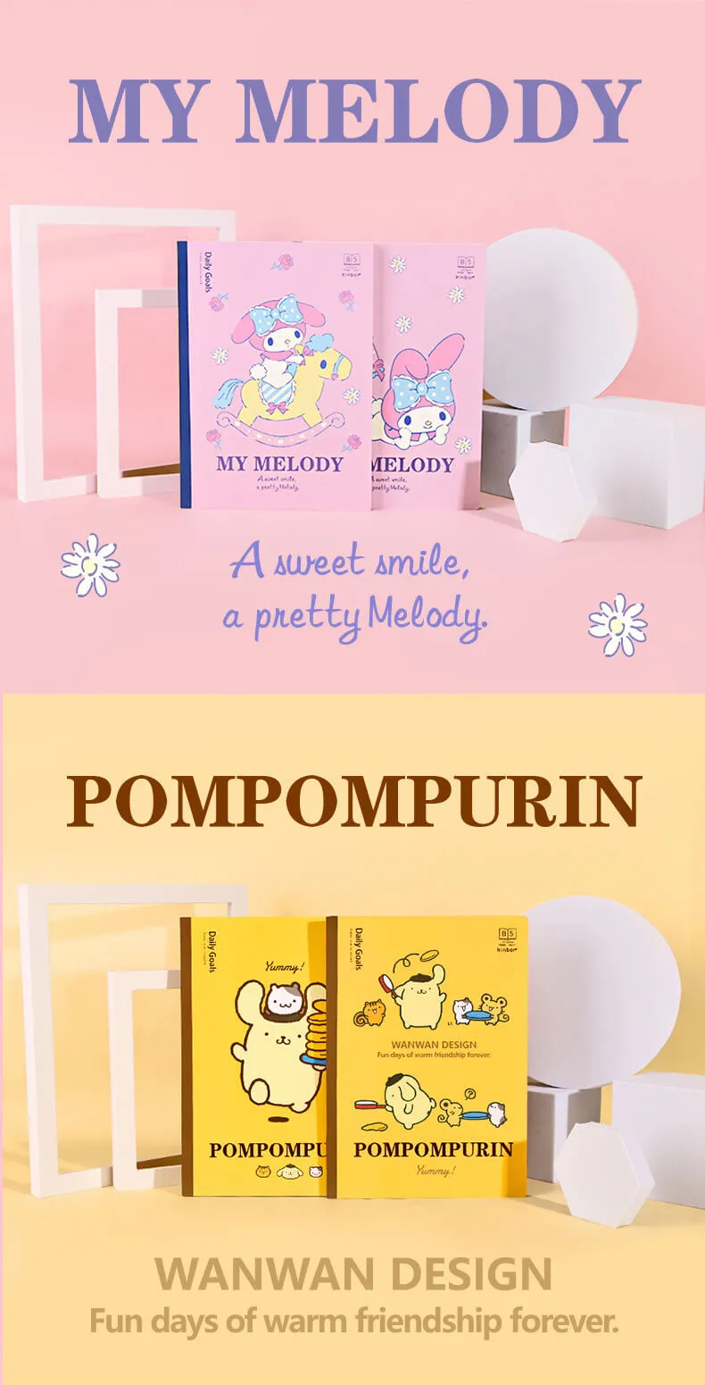 Sanrio Inspirational Quotes Ruled Notebook Set