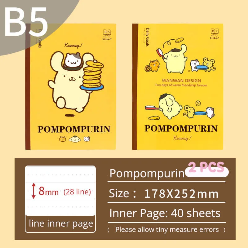 Sanrio Inspirational Quotes Ruled Notebook Set