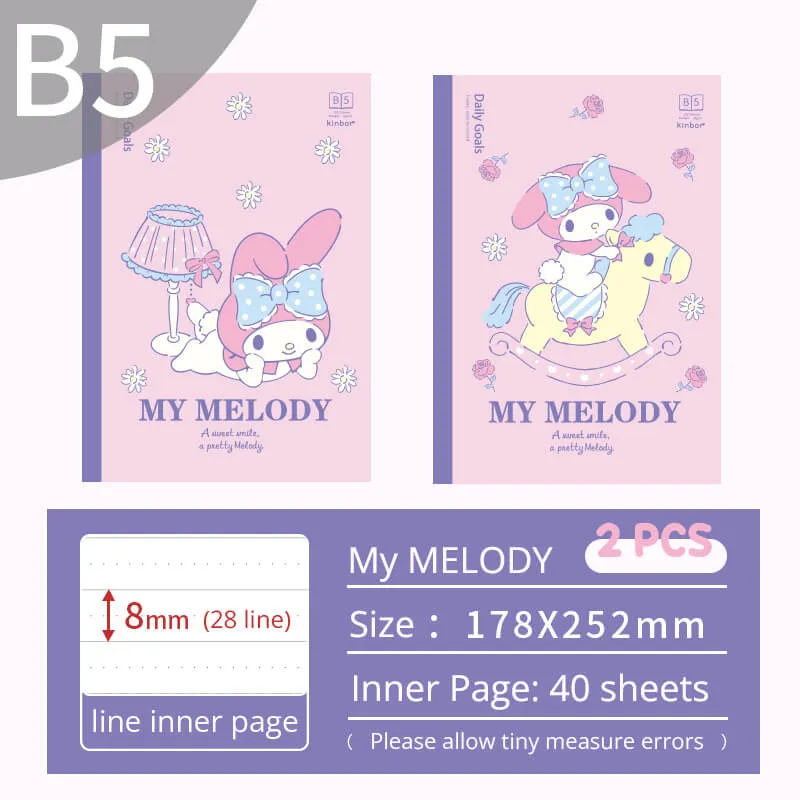 Sanrio Inspirational Quotes Ruled Notebook Set