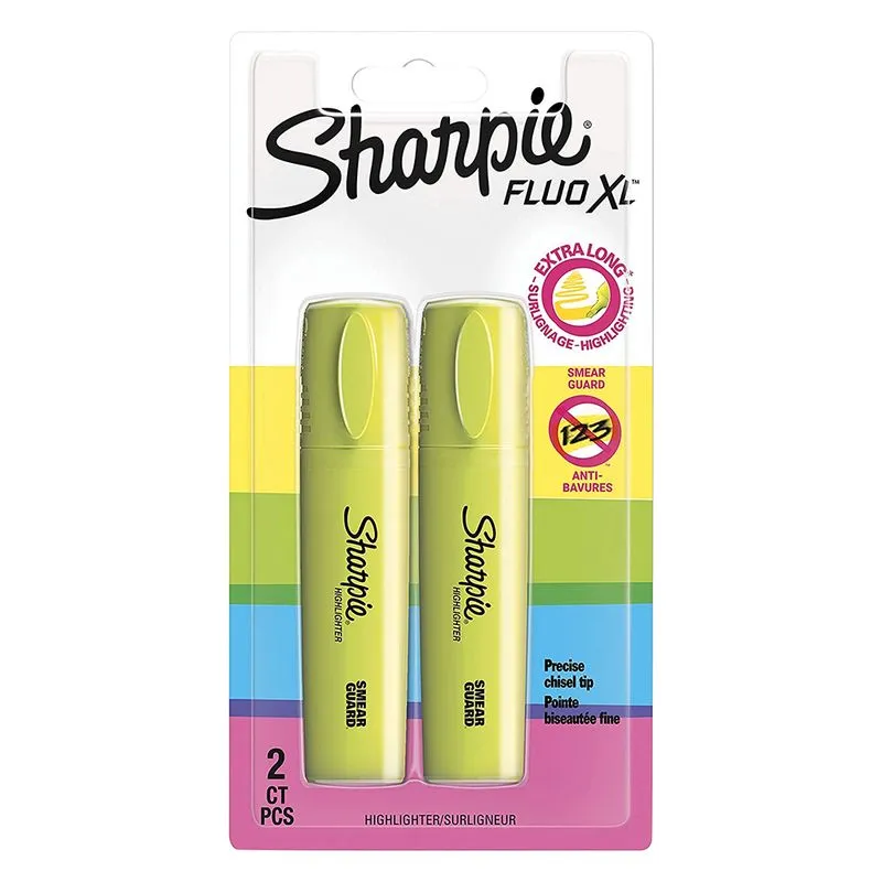Sharpie Chisel Tip Highlighter Yellow 2 Pieces