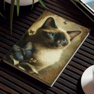 Siamese Cat Notebook - Vintage - Cat Inspirations - Hard Backed Journal