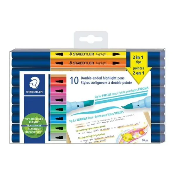 Staedtler Double-Ended Highlight Pens 10pk