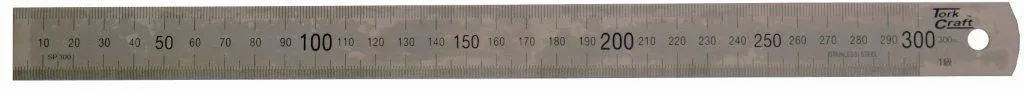 STAINLESS STEEL RULER 300 X 25 X 1.0MM