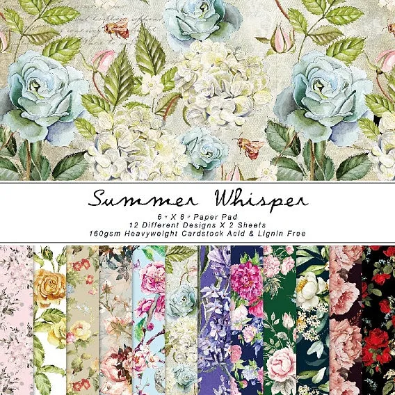 Summer Whisper Paper Pad (24 Sheets) (PW-WG17C37-01)