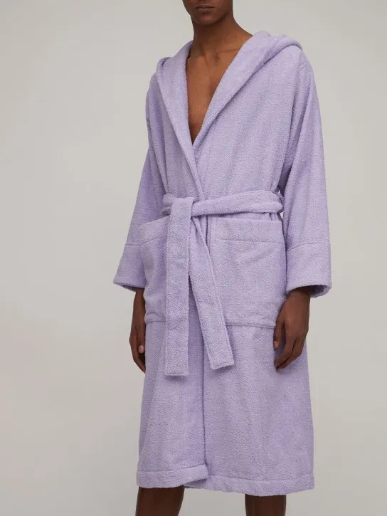 Tekla   Organic cotton bathrobe w/ hood 