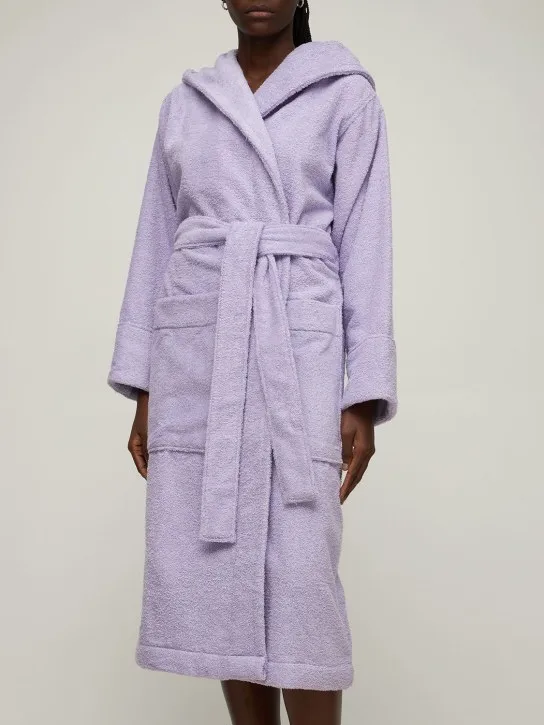 Tekla   Organic cotton bathrobe w/ hood 