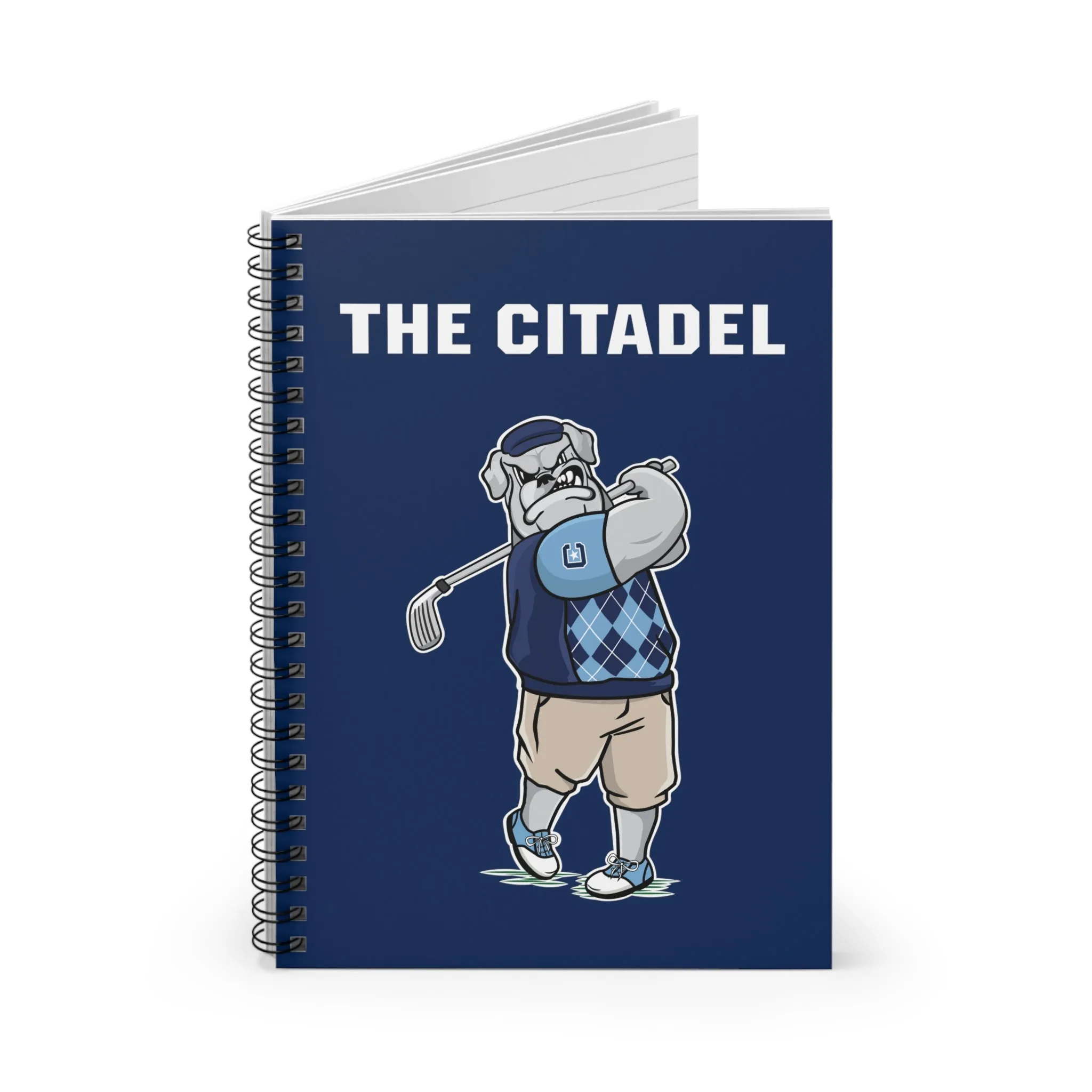 The Citadel Golf, Spike Golfing Spiral Notebook - Ruled Line
