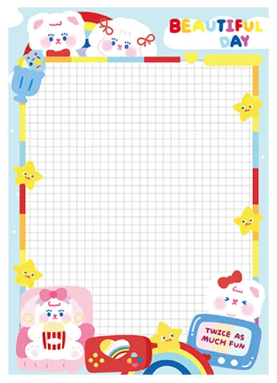 Toleet Cute Invitation Series Grid Memo