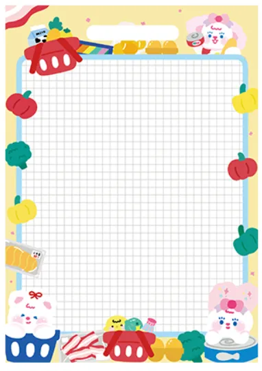 Toleet Cute Invitation Series Grid Memo