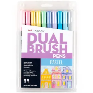 Tombow Dual Brush Pen Set 10pk Pastel Colours