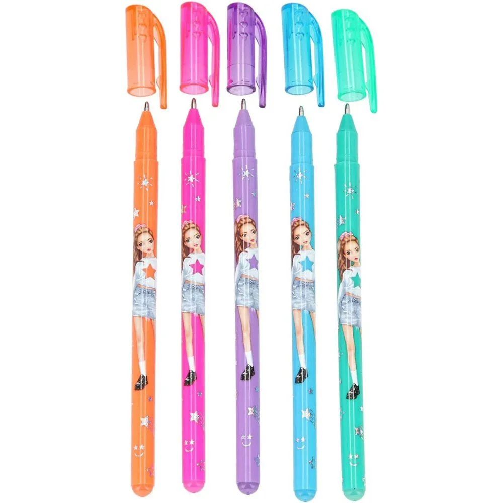 TopModel Glitter Roller Gel Pen Set (5 Pens)