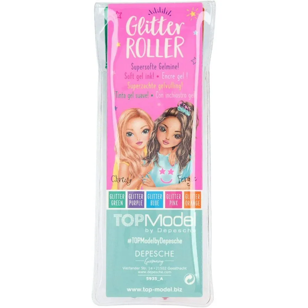 TopModel Glitter Roller Gel Pen Set (5 Pens)