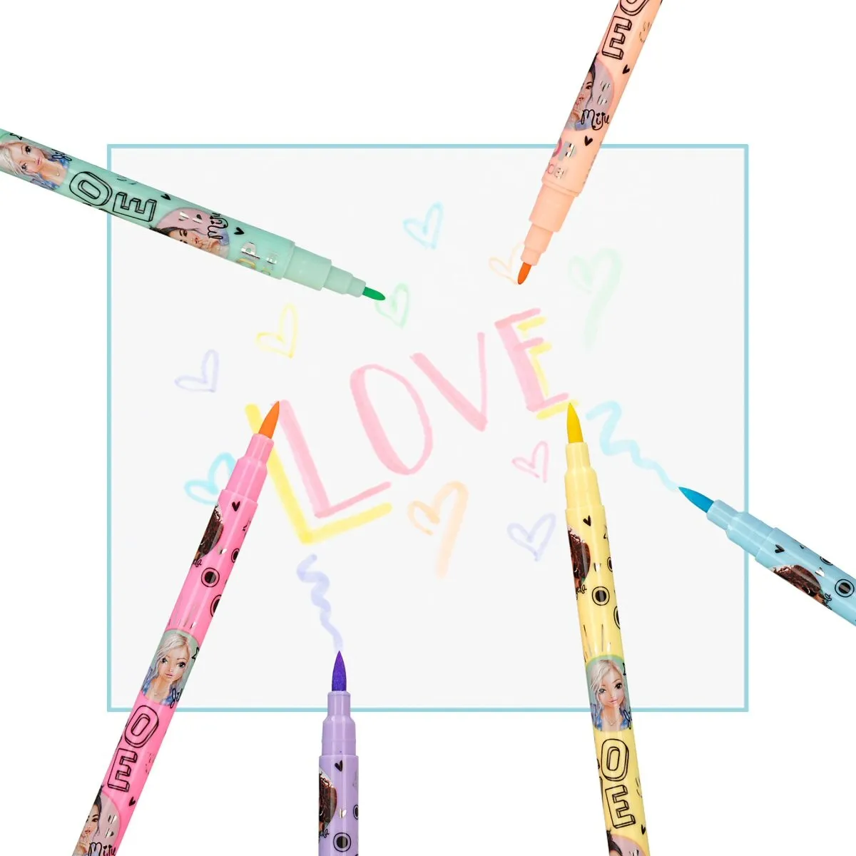 TOPModel Pastel Fibre Tip Pens Set