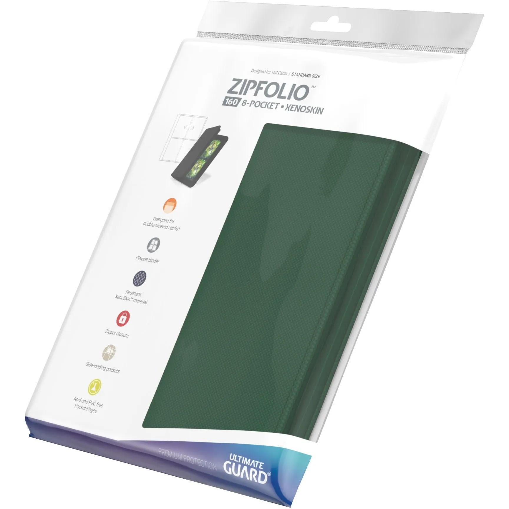 Ultimate Guard - 8 Pocket ZipFolio XenoSkin/Green