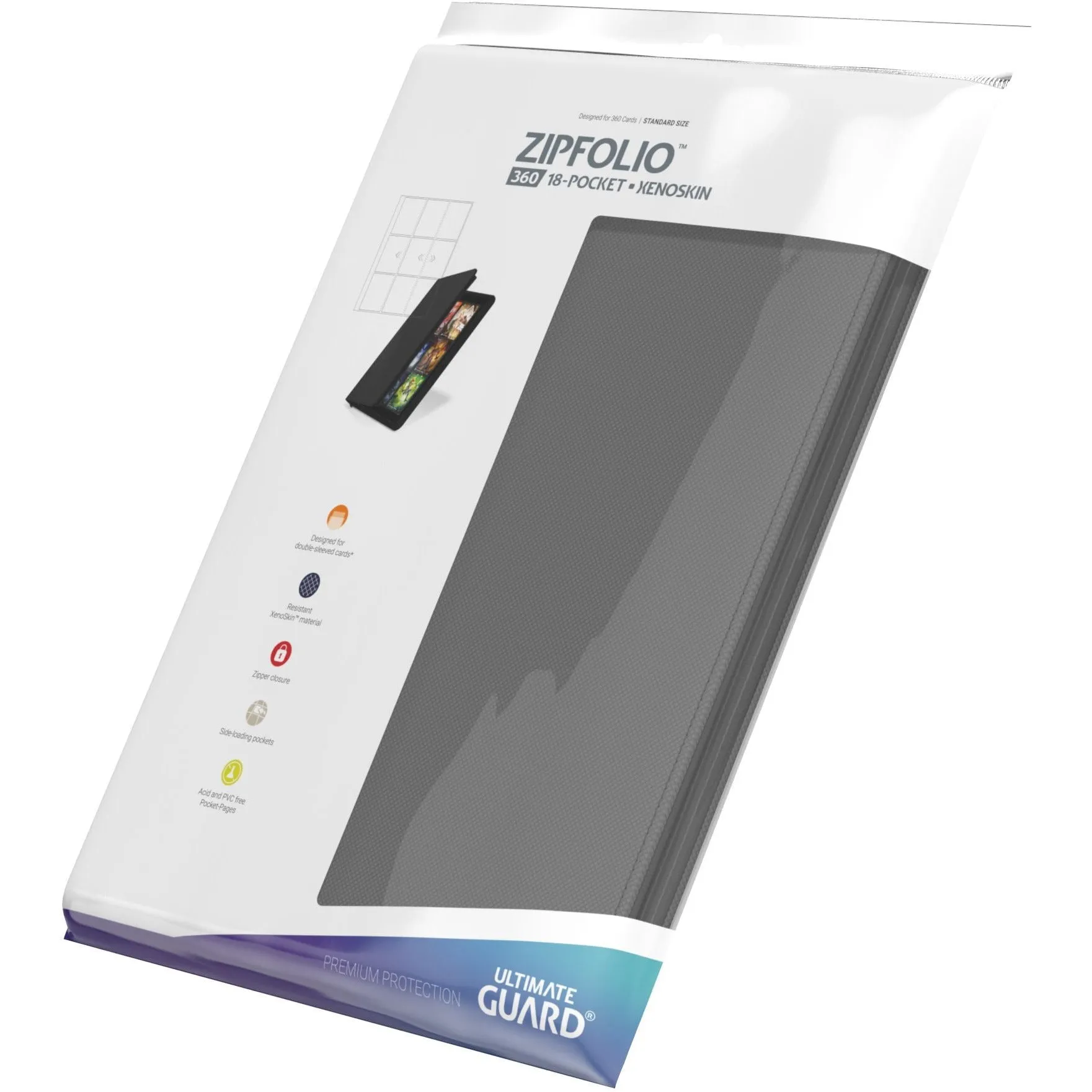 Ultimate Guard - Zipfolio Xenoskin/Grey - 18 Pocket