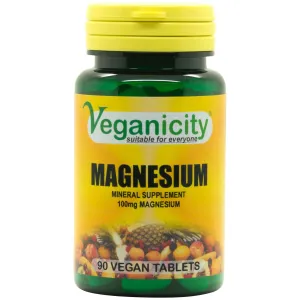 Veganicity Magnesium Mineral Supplement 100mg - 90 Tablets