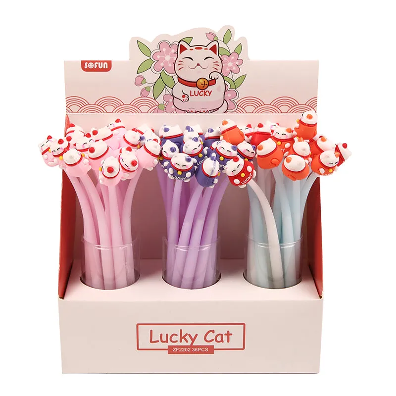 X 22448 LUCKY CAT WIGGLE GEL PEN-DISCONTINUED