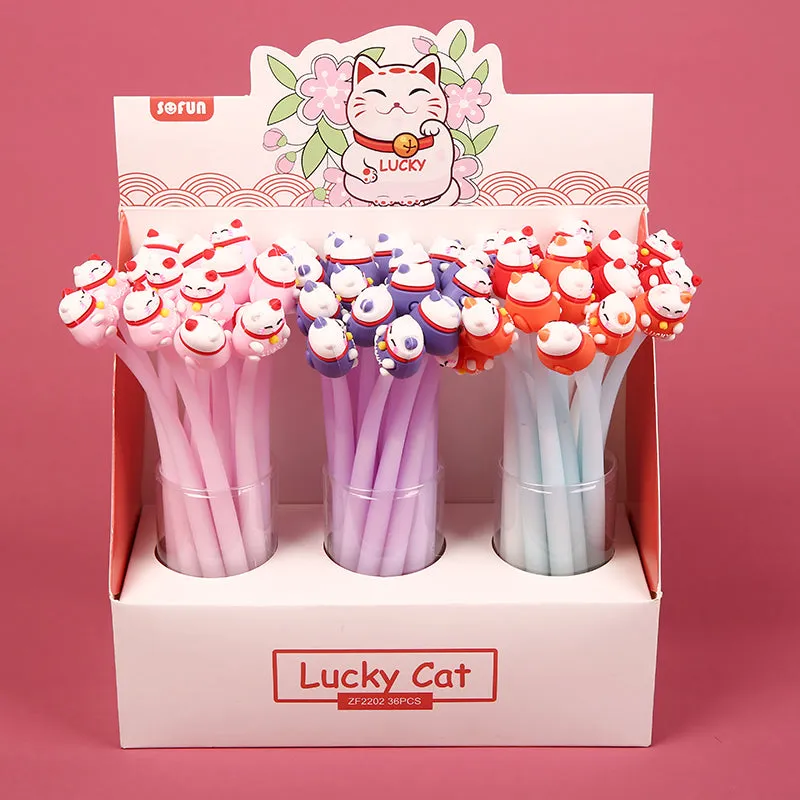 X 22448 LUCKY CAT WIGGLE GEL PEN-DISCONTINUED