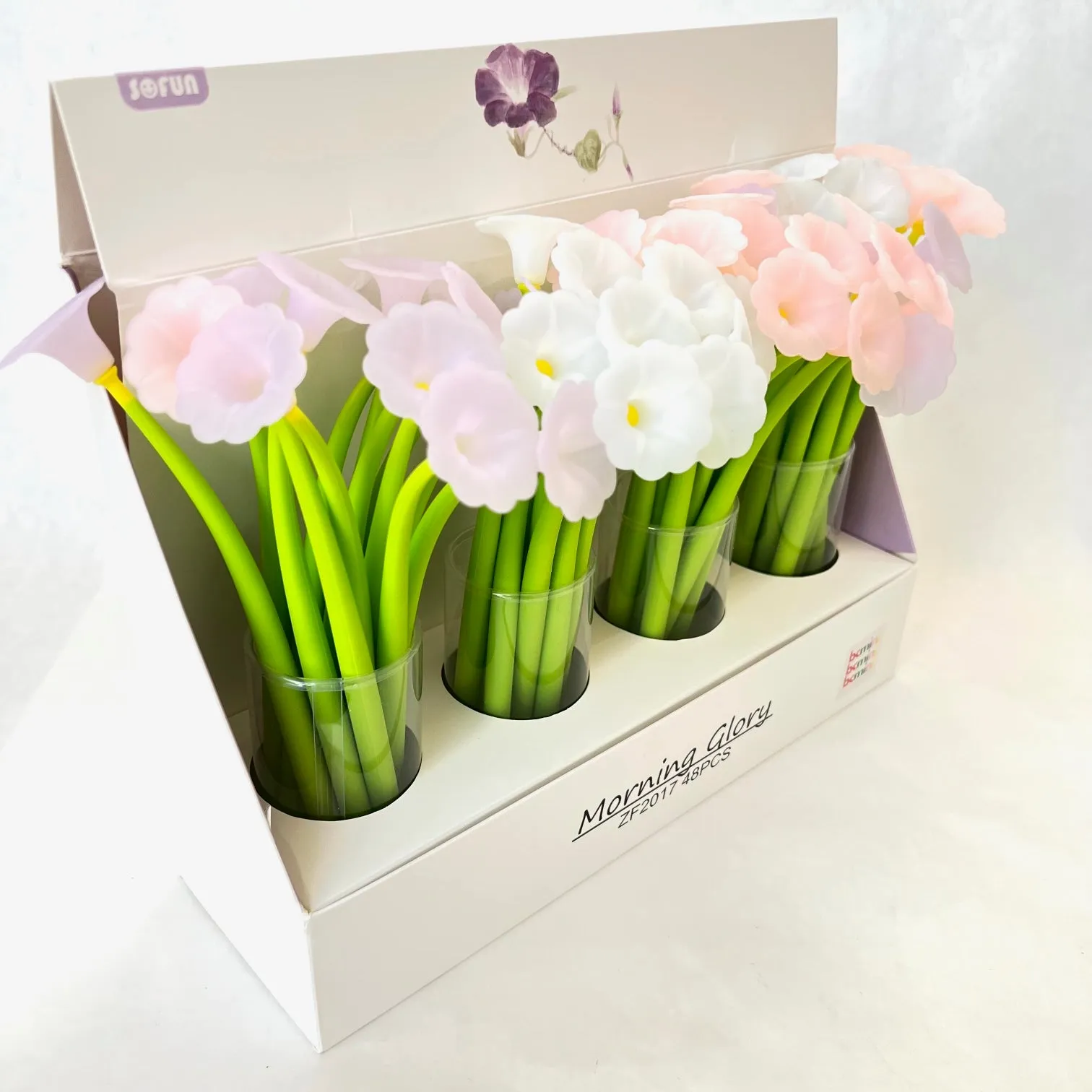 X 22463 MORNING GLORY FLOWER WIGGLE GEL PEN-DISCONTINUED